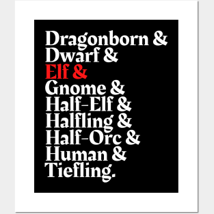I'm The Elf - D&D All Race Posters and Art